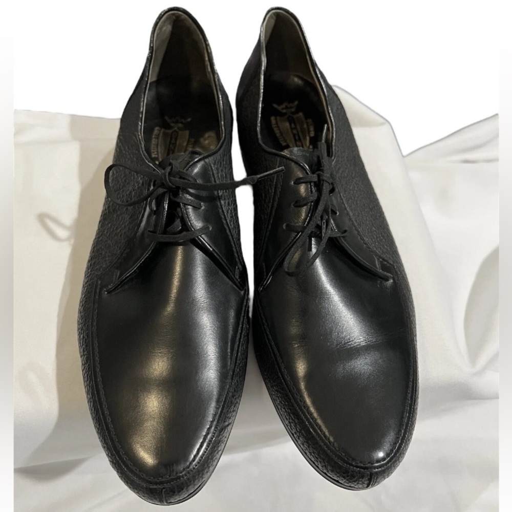 Rare Vintage-DANINO-Italian Oxford Shoes Gallarate Varese Italy Pebbled Leather